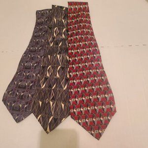 L'Atelier Men's Ties Reds n Blacks 3PCs Very Good